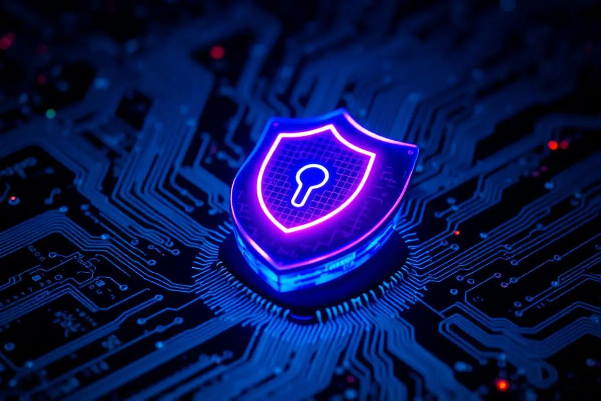 Cybersecurity shield on circuit board